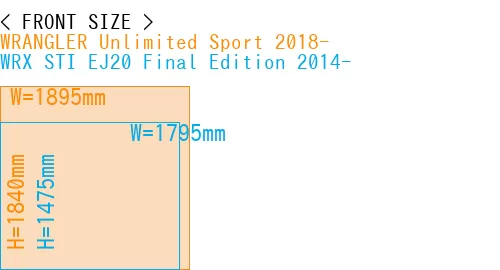 #WRANGLER Unlimited Sport 2018- + WRX STI EJ20 Final Edition 2014-